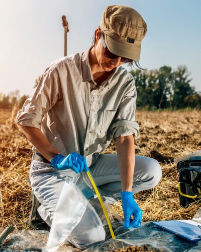 image of woman conducting a phase 2 environmental site assessment